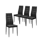 Costway 4x Dining Chair Padded High Back Modern Living Room