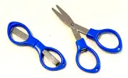 Slip-N-Snip Folding Scissors - Plastic Grip (Blue Colour) 95 mm (3-3/4")