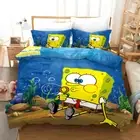 Funny Cartoon SpongeBob SquarePants Full Bedding Set (4pcs)