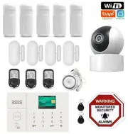 Wireless Home security WiFi app Control DIY Burglar Alarm System+Wifi IP Camera