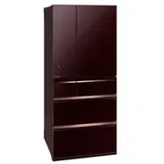 Mitsubishi Electric 700 Litre Multi-Drawer Glass Refrigerator - Dark Mahogany