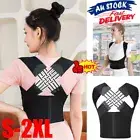 Posture Corrector Shoulder Support Belt Bad Back Brace Lumbar for Men & Women AU