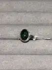 Genuine Ethiopian Black Opal 925 Sterling Silver Solitaire Women's Ring, Sz 7