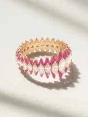 [Kamyen] Kamyen - Marquise Coronal 18-karat Rose Gold, Enamel And Diamond Ring - 4 4 Gold