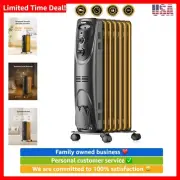 Oil Filled Radiator Heater for indoor use Large Room Safe with Thermostat, 15...