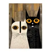 Abastract Cat Poster Canvas Print