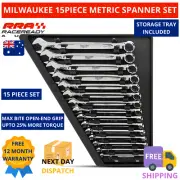 Milwaukee Metric Spanner Set 15piece Combination Wrench Set 48229515 Tool