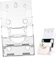 ARTIBETTER 1pc Slot Document Organizer Clear Acrylic Display Stand for Desktop Use Simple Design Book Holder for Home and Office Easy Access to Documents and Brochures