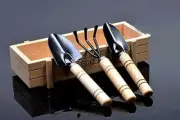 3 Pieces Gardening Hand Tool Set Mini Wood Handle Shovel Trowel Gardening Tools