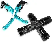 Handlebar Kits Brake Handle Clutch Levers Motorcycle Thruster Grip Handle Bar Cap End Plugs for aprilias Tuono V4 1100RR 2017 2018 2019 (Color : 6)