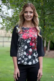 Leslie Abstract Print Top--STM-LESLIE-S130
