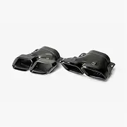 Car Rear Muffler Tip Exhaust Tip Car Stainless Steel Car Exhaust Tip Compatible For Benz GLE350 GLE450 W167 UPGRADE GLE63 Nozzle(Black)