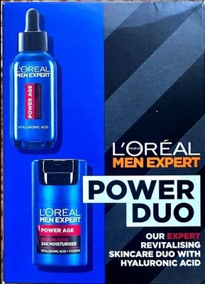 L'Oreal Men Expert Power Age Duo Gift Set Revitalising Hyaluronic Acid