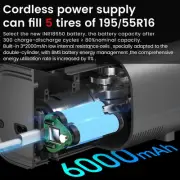 A22 Double Cylinder12V Cordless Portable Tyre Air Compressor Inflatable Digital