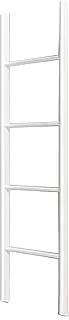 4 Step Twin Bunk Bed Ladders with Hooks, 116/130 Cm High Loft Bed Ladder, Adjustable RV Hanging Bed Stairs, Kids Room, Load 150kg / 330lbs (Color : White, Size : 1.16m/3.8ft)