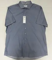 $148 New BRAX Hi-flex Men's Size 2XL XXL US Casual Blue Button Front Shirt