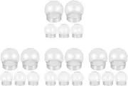 Cabilock 4sets Make Your Own Snow Globes Unique Christmas Decor DIY Plastic Craft Globe Kit Festive Decor 5pcs*4