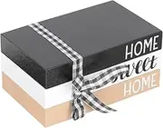 Ciieeo Home Wooden Ornament Tired Tray Decor Household Wooden Decoration