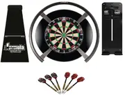 Target Darts OMNI Full Set Up Includes Tex Darts Titan Dart Board, Black Surround, Target Connect Tablet Holder, Formula Sport Dart Mat + Darts