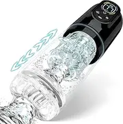 Sucking Masturbator Sex Toys For Men - Automatic Male Masturbators Cup Male Sex Toy with 7 Sucking & 7 Thrusting Rotating Mode, Electric Penis Pump Realistic Pocket Pussy Adult Toys for Man