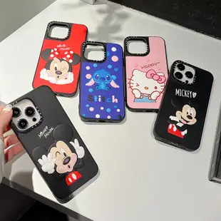 3d 矽膠 Mickey Minne Stitch Hello Kitty 手機殼兼容 iPhone 14 13 12