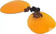 Blue Light Blocking Glasses, Portable Orange Clip On Glasses, Blue Light Blocking Glasses, Blue Light Filter Glasses with More Efficient (Round)