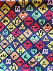 TRAFFIC SIGN FABRIC - 100% COTTON FABRIC