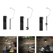 Camping Lantern Stand Lamp Post Multifunctional, Easy to Assemble, Hook, Hanging