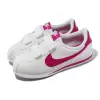 【NIKE 耐吉】童鞋 Cortez Basic SL PSV 中童 白 粉 魔鬼氈 皮革 小朋友 阿甘鞋(904767-109)