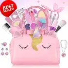 Kids Makeup Kit for Girls, Washable Real Makeup Set with Unicorn Bag