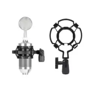 Universal Plastic Shock Mount Studio Recording Microphone Stand Mic Holder Black