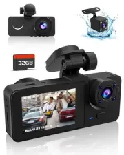 Dash Cam Front and Rear, 4K Dash Camera for Cars,3 Channel Car Camera with IR...