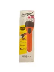 ENERGIZER ATEX FLASHLIGHT 150 LUMENS 2 AA BATTERIES LED ORANGE BLACK NEW