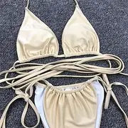 [JIMINISO] Sexy Brazilian Thong Bikini Swimwear Women 2019 Bandage Solid Swimsuit Micro Bikini Set Summer Beachwear Swim Suit