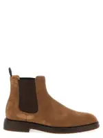 [Brunello Cucinelli] Brunello Cucinelli-Chelsea Ankle Boots Stivali E Stivaletti Marrone-Uomo 40