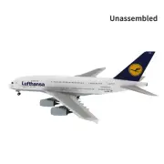 1/100 A380 Lufthansa Civil Airliner Paper Plane Model Aircraft Unassembled Deco