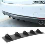 Rear Lower Bumper Diffuser Fin Spoiler Lip Wing Splitter Matte Black Shark Fin