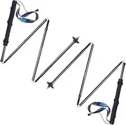AONIJIE Trekking Poles -2 Ultralight Collapsible Carbon Fiber Hiking Poles with Anti-Shock and Quick Lock System, Folding Walking Sticks for Hiking, Camping