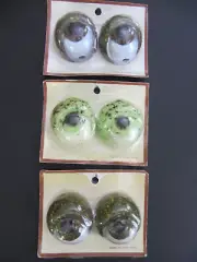 3 sets vintage Macrame Frog Eyes Beads Hong Kong lot NOS