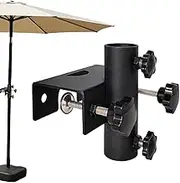 Patio Umbrella Stand - Adjustable Umbrella Mount - Portable Heavy Duty Parasol Bracket for Deck Beach Garden Pool Balcony Picnic Yard Dock