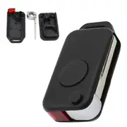 Puntos Replacement Flip 1 Button Remote Key Shell Case Fob For Benz Mercedes 1984-2004 black