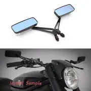 For Honda Suzuki Kawasaki Vulcan S Black Motorcycle Rearview Side Mirrors 10mm