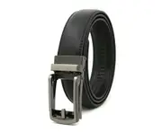 Men's Genuine Leather Ratchet Belt, for Dress Pant Shirt Casual Golf-black 1