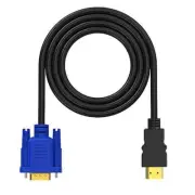 Flexible VGA to HD15 DSUB Video Adapter Cord Signal Conversion Box Included