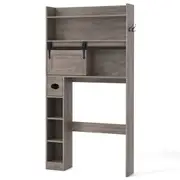 Costway Over the Toilet Bathroom Storage Cabinet Space-Saving Cupboard Grey