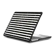 MacBook Pro 14-inch (M1 - M4) Impact Case Geometrical black white gold polka dots stripes