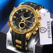 LIGE FOXBOX Men Sport Watches Military Chronograph Wristwatch Business Watch