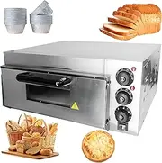 21L Commercial Countertop Convection Oven, 2000W High-Temperature Pizza Oven, with 120 x 300ml tinfoil Bowls, 13 Inch 350 Degree Toast Bread Maker, Make 13” Pizza in Minutes for Cookies Home Cake
