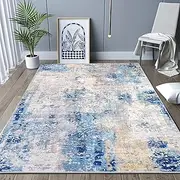 Roccar Area Rugs，160 * 120cm Modern Non-Slip Machine Washable Rugs, Floor Rugs for Living Room/Bedroom/Dining/Office