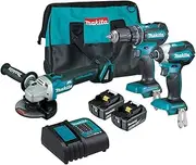 [Makita] 3 Piece Brushless Combo Kit - DHP485Z, DTD153Z, DGA504Z, 2 x BL1840B, DC18SD & Carry Bag - (AU PLUG/STOCK)